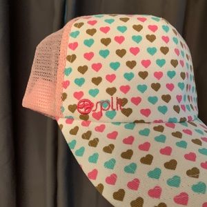 Split Y2K Trucker Hat Pink